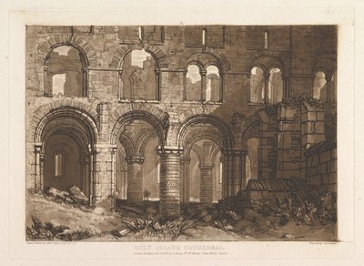 Cathédrale de Holy Island, Liber Studiorum, partie III, planche 11, 20 février 1808 - Joseph Mallord William Turner
