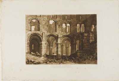 Cathédrale de Holy Island, planche 11 de Liber Studiorum - Joseph Mallord William Turner