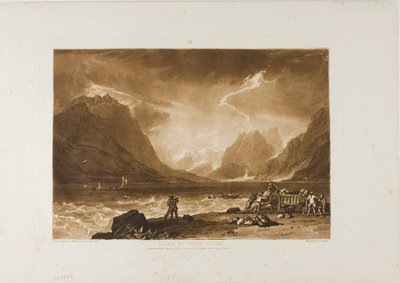 Lac de Thoune, planche 15 de Liber Studiorum - Joseph Mallord William Turner