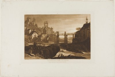 Lauffenbourgh sur le Rhin, planche 31 de Liber Studiorum - Joseph Mallord William Turner