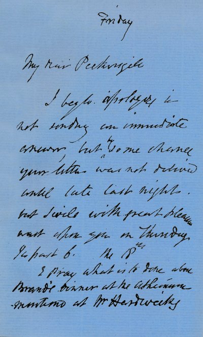 Lettre de JMW Turner, vers 1840 1904 - Joseph Mallord William Turner