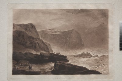 Liber Studiorum : Côte du Yorkshire, près de Whitby, vers 1807-19 - Joseph Mallord William Turner