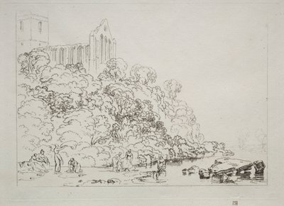 Liber Studiorum : Abbaye de Dumblain, Écosse - Joseph Mallord William Turner