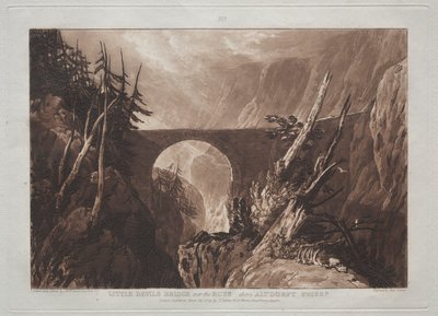 Liber Studiorum: Petit pont du diable sur le Russ, au-dessus d