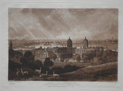 Liber Studiorum : Londres depuis Greenwich - Joseph Mallord William Turner