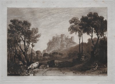 Liber Studiorum : Le château au-dessus des prés - Joseph Mallord William Turner