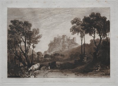 Liber Studiorum: Le château au-dessus des prés - Joseph Mallord William Turner