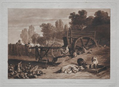 Liber Studiorum : La Ferme avec le coq - Joseph Mallord William Turner