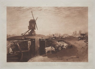 Liber Studiorum : Moulin à vent et écluse - Joseph Mallord William Turner
