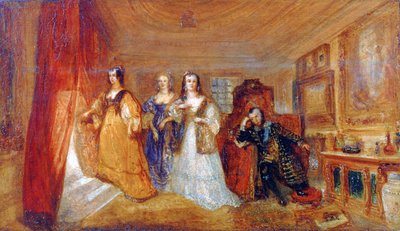 Lucy, comtesse de Carlisle, et la visite de Dorothy Percy à leur père Lord Percy, vers 1831 - Joseph Mallord William Turner