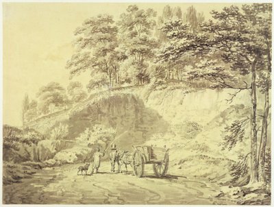 Homme avec cheval et charrette entrant dans une carrière, c.1797 - Joseph Mallord William Turner