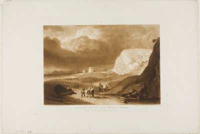 Tours Martello Près de Bexhill, Sussex, planche 34 de Liber Studiorum - Joseph Mallord William Turner