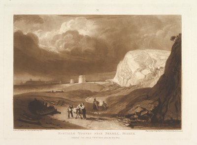 Tours Martello près de Bexhill, Sussex Liber Studiorum, partie VII, planche 34, juin 1811 - Joseph Mallord William Turner