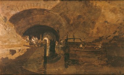 Hommes et barges à l