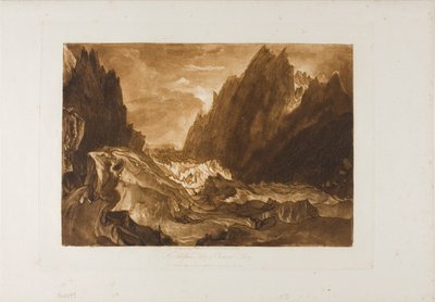 Mer de Glace, planche 50 de Liber Studiorum - Joseph Mallord William Turner