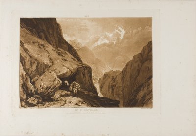 Mont Saint-Gothard, planche 9 de Liber Studiorum - Joseph Mallord William Turner