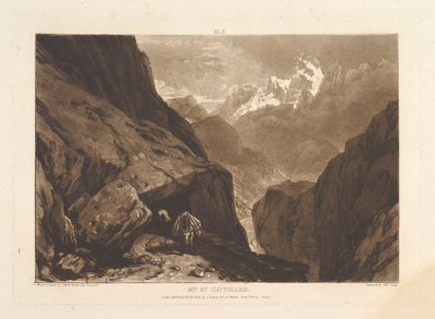 Mt. St. Gothard Liber Studiorum, partie II, planche 9, 20 février 1808 - Joseph Mallord William Turner