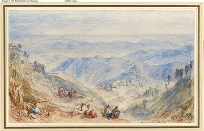 Mussooree et le Dhoon depuis Landour - Joseph Mallord William Turner