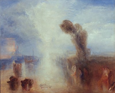 Jeunes Pêcheuses Napolitaines Surprises en Train de se Baigner au Clair de Lune, c.1840 - Joseph Mallord William Turner