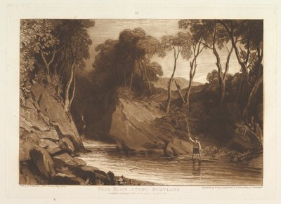Près de Blair Athol, Écosse Liber Studiorum, partie VI, planche 30, 1er juin 1811 - Joseph Mallord William Turner