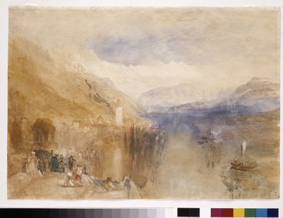 Oberhofen, lac de Thoune - Joseph Mallord William Turner