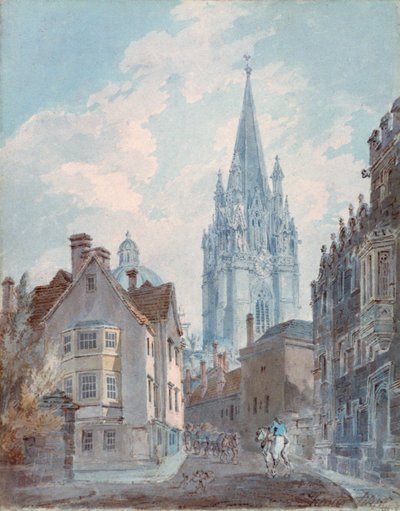 Oxford : St Marys depuis Oriel Lane, 1792-1793 - Joseph Mallord William Turner
