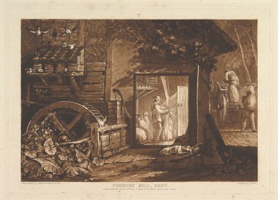 Pembury Mill, Kent Liber Studiorum, partie III, planche 12, 10 juin 1808 - Joseph Mallord William Turner