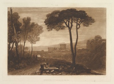 Scène dans la Campagne Liber Studiorum, partie VIII, planche 38 - Joseph Mallord William Turner