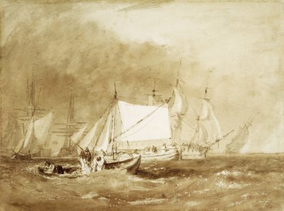 Scène de navigation, avec des pêcheurs, vers 1815-20 - Joseph Mallord William Turner