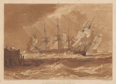 Navires dans la brise - Joseph Mallord William Turner