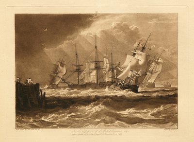 Navires dans la brise - Joseph Mallord William Turner