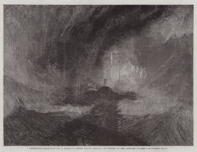 Tempête de neige, bateau à vapeur à l