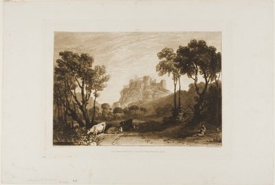 Le château au-dessus des prés, planche 8 de Liber Studiorum - Joseph Mallord William Turner