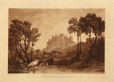 Le château au-dessus des prairies - Joseph Mallord William Turner