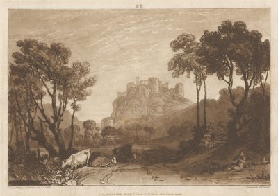Le château au-dessus des prairies - Joseph Mallord William Turner