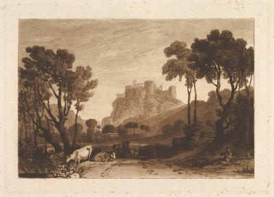 Le Château au-dessus des Prairies Liber Studiorum, partie II, planche 8, 1808 - Joseph Mallord William Turner