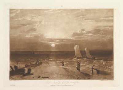 La pièce marine de Mildmay, Liber Studiorum, partie VIII, planche 40 - Joseph Mallord William Turner