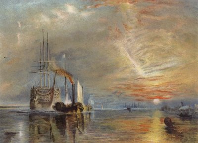 Le vieux Temeraire remorqué à son dernier quai - Joseph Mallord William Turner