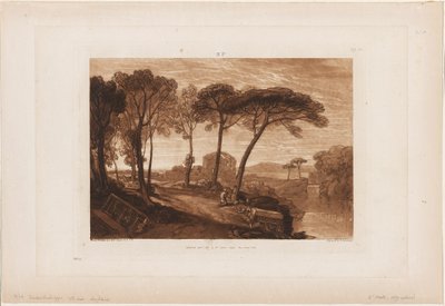 Le Temple de Minerve Médica, planche 23 de Liber Studiorum - Joseph Mallord William Turner