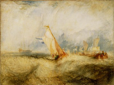 Van Tromp en mer pour plaire à ses maîtres - Navires en mer se mouillant bien - Joseph Mallord William Turner