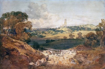 Vue de Fonthill depuis une carrière de pierre, c.1799 - Joseph Mallord William Turner