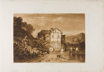 Moulin à eau, planche 37 de Liber Studiorum - Joseph Mallord William Turner
