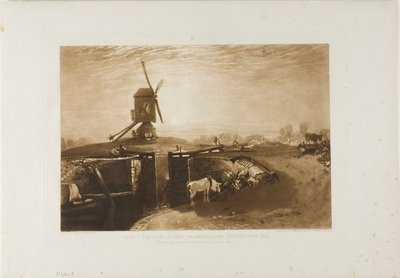 Moulin à vent et écluse, planche 27 de Liber Studiorum - Joseph Mallord William Turner