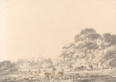 Château et parc de Windsor avec des cerfs - Joseph Mallord William Turner