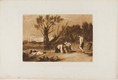 Jeunes pêcheurs, planche 32 de Liber Studiorum - Joseph Mallord William Turner