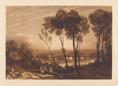 Le pont au milieu de la distance - Joseph Mallord William Turner and Charles Turner