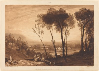 Le pont au milieu de la distance - Joseph Mallord William Turner and Charles Turner