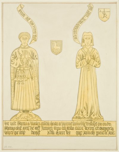 Laiton de Thomas Rowley et de sa femme dans l