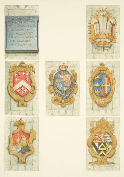 Blasons sur la Chaire en Pierre de la Cathédrale de Bristol - Joseph Manning