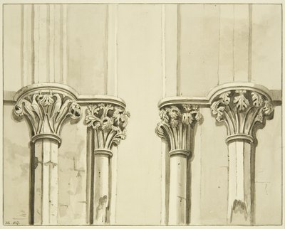Quatre chapiteaux près de la porte de la sacristie de Saint-Marc - Joseph Manning